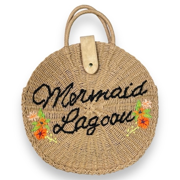 Loungefly Handbags - Loungefly Disney Peter Pan Mermaid Lagoon Straw Circle Tote Bag Purse Vacation